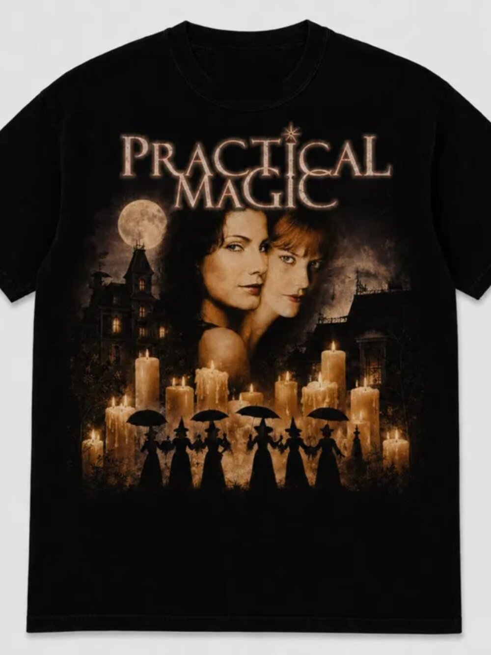 Practical Magic 1998 Shirt, Vintage Witch Movie Tee, Halloween Midnight Margarit